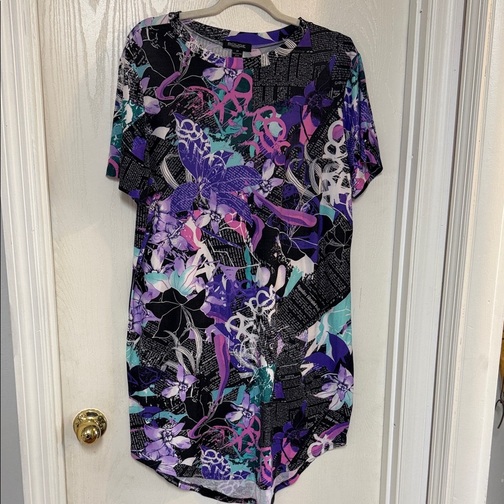 Rouge! Multicolor Abstract Midi Dress